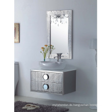 Edelstahl Silber auf dem Boden Modernes Badezimmer Spiegelschrank (JN-88852)